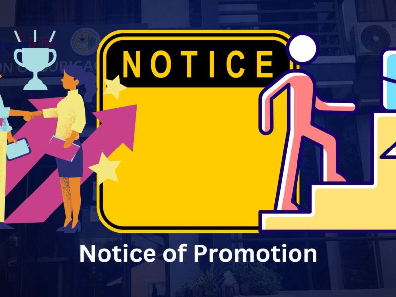Notice of Promotion