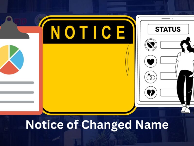 Notice of Changed Name