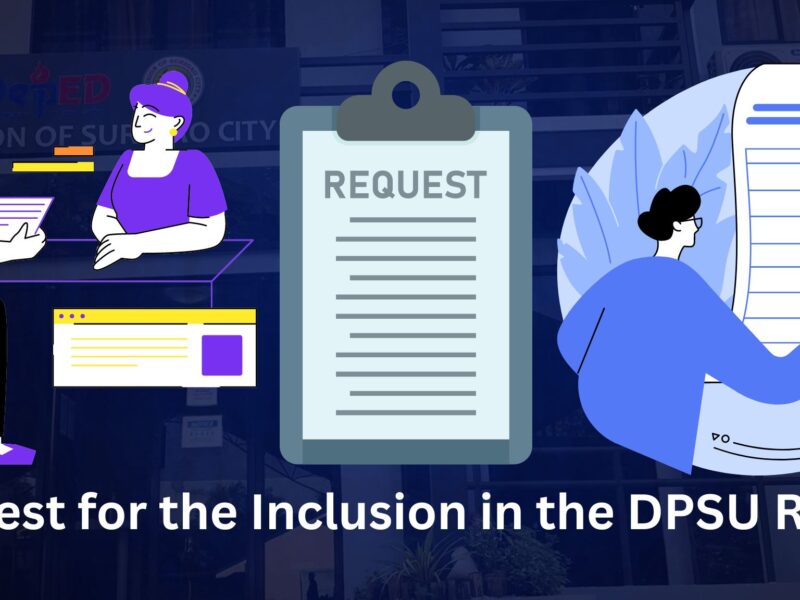 Request for the Inclusion in the DPSU Roster